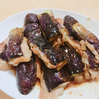 なすの豚肉はさみ焼き